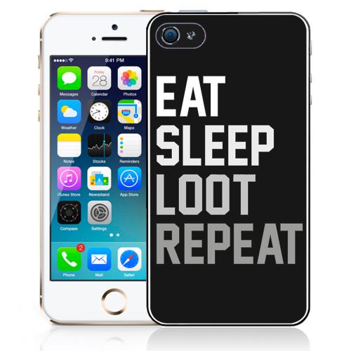 Coque pour iPhone 5C eat sleep loot repeat