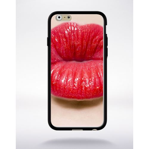 Coque Kiss Compatible Apple Iphone 6 Bord Noir Silicone