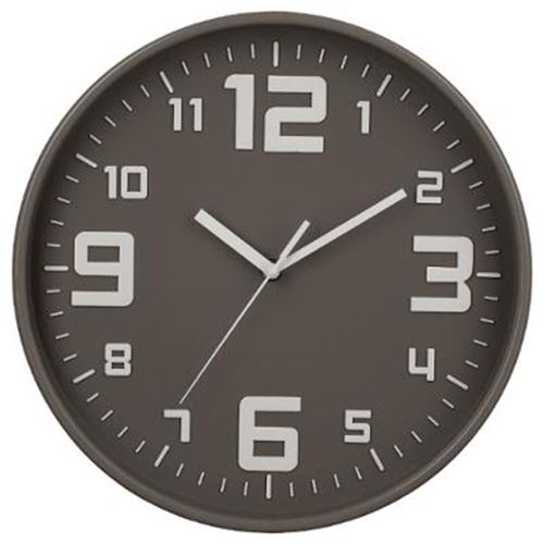Pendule Silence 30cm Gris