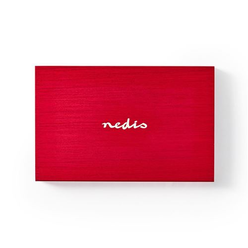 NEDIS Boîtier pour Disque dur - 2,5- Connexion SATA III - USB 3.1 - 6 Gbit/s - Rouge