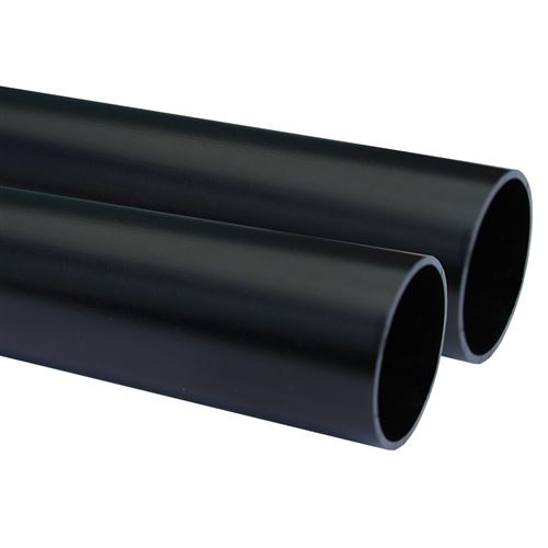 Lot de 2_Tube aluminium anodisé longueur 200 cm Ø 30 mm Noir