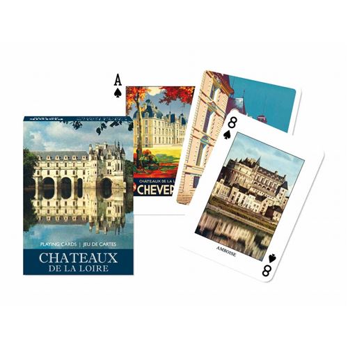PIATNIK Jeu de 55 cartes CHATEAU DE LA LOIRE Multicolore