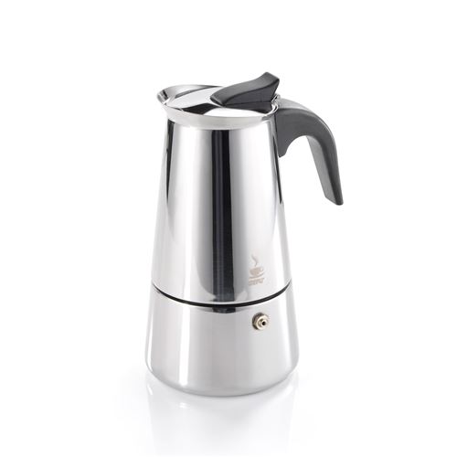 GEFU GE16150 Emilio Cafetière Italienne avec 4 Tasses Acier Inoxydable Inox 11,5 x 9,4 x 18,2 cm