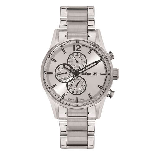 Lee Cooper Montre analogique multifonctions bracelet métal BILL Argent
