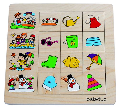 beleduc puzzle saisons 12 pièces 25 cm