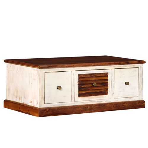 VidaXL Table basse Bois massif de Sesham et de manguier 90x50x35 cm