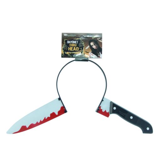 Halloween Horrible Bloody Butcher Cleaver Props Bandeau Pénétrant Bandeau M