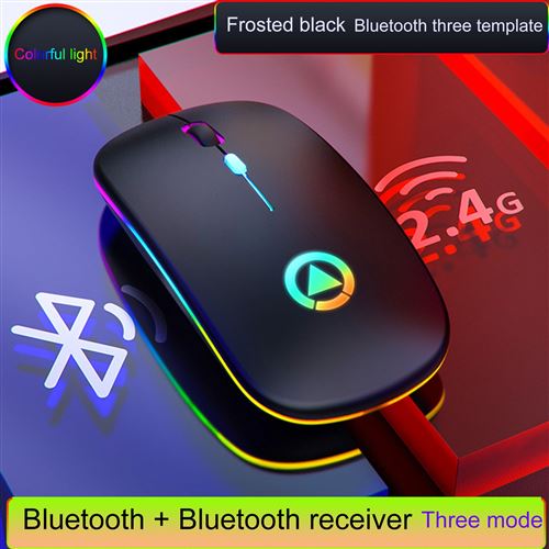 Souris Bluetooth, souris sans fil à trois modes (USB) Souris