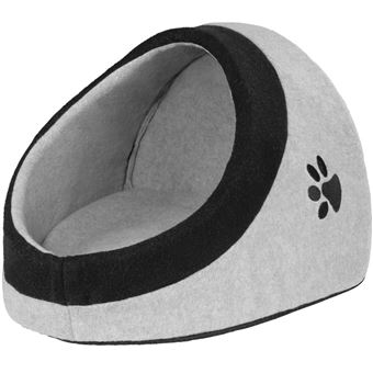 Tectake Niche Pour Chat Ou Chien Avec Coussin Confortable Gris Taille L