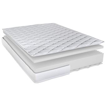 Matelas Marly 140x190 - Mousse - Hauteur 16 cm - Soutien 3 zones confort