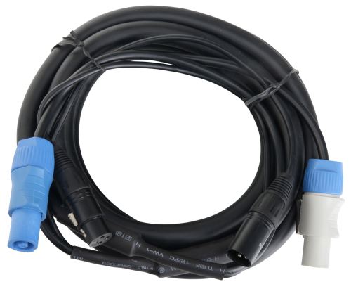 Pronomic Stage PPD-5 Câble Hybride Powerplug/DMX Powercon compatible + DMX 3 pôles, 5m