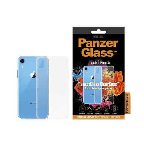 PanzerGlass ClearCase Glass Coque en Verre pour iPhone XR Transparent