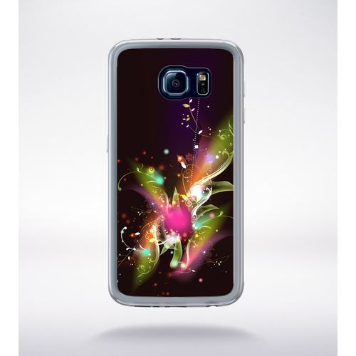 Coque Décor Abstrait Feuille Arabesque Compatible Samsung Galaxy S6 Transparent