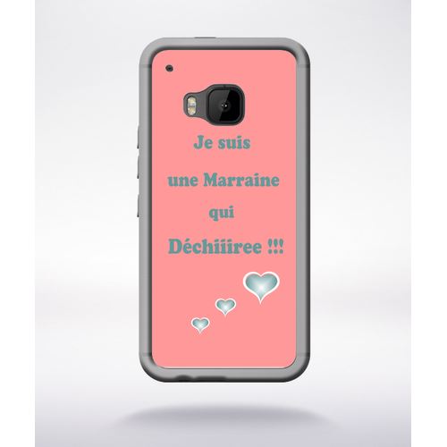 Coque Marraine Vieux Rose Et Bleu Compatible Htc One M9 Transparent