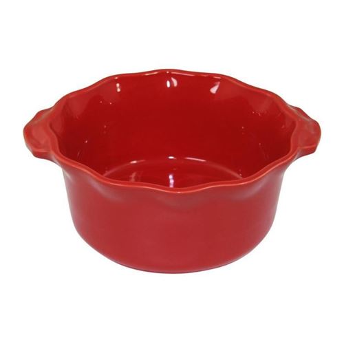 ESPRIT DE CUISINE Moule a soufflé - 24cm - Festonné - Couleur Cerise - Fabriqué en France