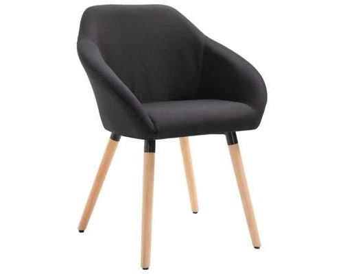 vidaXL Chaise de salle à manger Noir Tissu