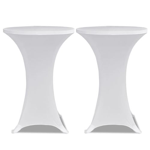 Statafelhoes Stretch Ø70cm Wit (2 stuks)