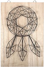 Tableau de fil tendu string art attrape-rêve 20x30cm - graine créative