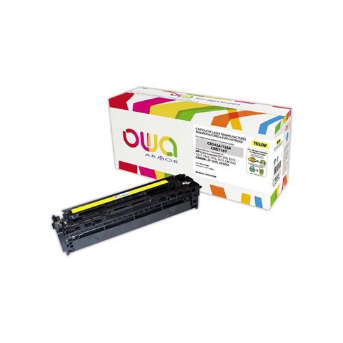 OWA jaune compatible remanufacture cartouche de toner alternative pour : HP CB542A