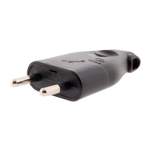 Zenitech Noir - Fiche Mâle 2P 6A Latérale