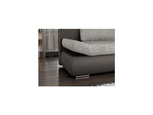 Canape 2 Places Convertible Jaden En Tissu Et Simili Bicolore