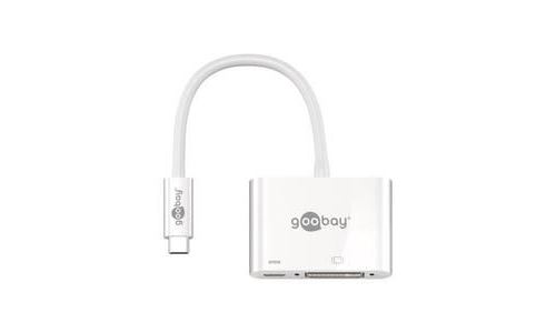 goobay Adaptateur vidéo externe USB-C DVI blanc