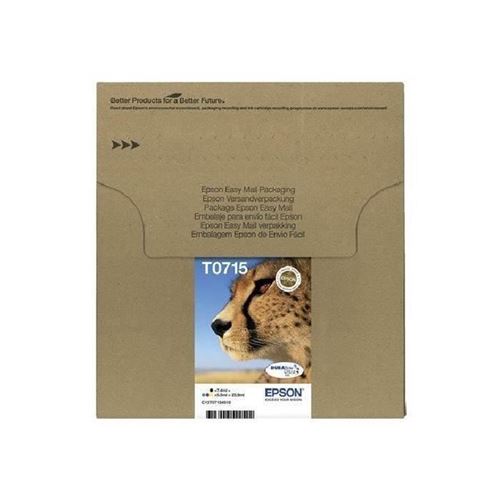 Epson T071 Easy Mail Packaging - pack de 4 - noir, jaune, cyan, magenta - originale - cartouche d'encre