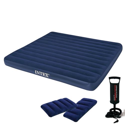 Cama hinchable INTEX Dura-Beam Standard modelo Classic Downy - Altura 25 cm, Colchón hinchable Intex, Cama de camping, Colchones hinchables