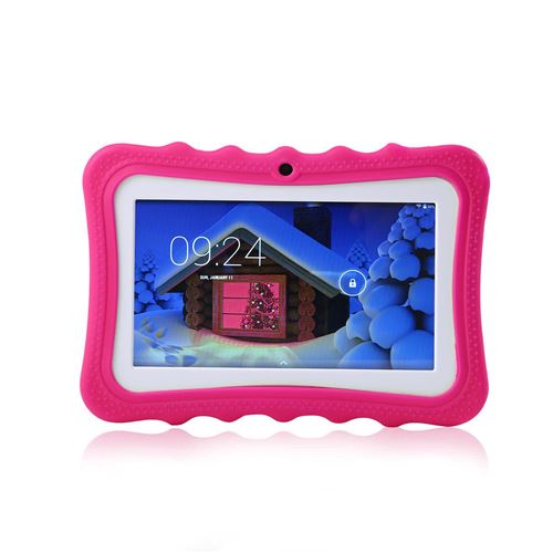 Tablette tactile Enfant -7'' HD -ROM 8Go-Quad Core -Android 4.4 -Rose Rouge