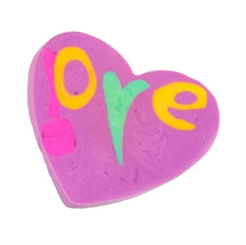 LG-Imports gomme Heart girls 3,5 cm caoutchouc rose/violet