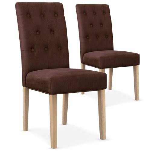 Paris Prix - Lot De 2 Chaises Design Tissu legacy 99cm Taupe
