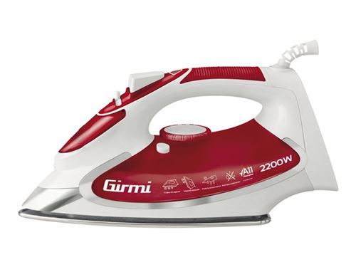 Girmi ST50 - Fer à vapeur - semelle : acier inoxydable - 2200 Watt - blanc/rouge