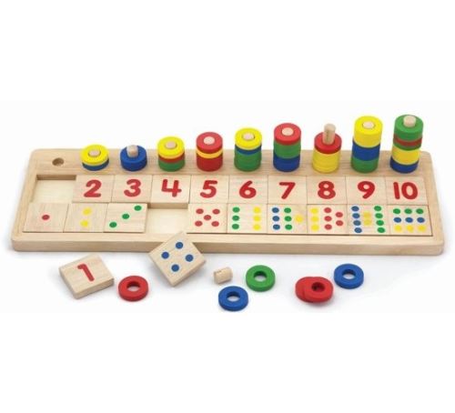 Viga Toys jeu de calcul Match the Numbers bois 86-pièces (NL)