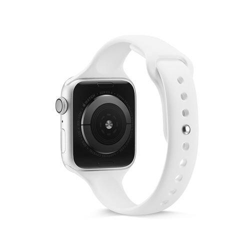 Bracelet sport en silicone pour Apple Watch Series 6/ SE/ 5/ 4 44mm - Blanc