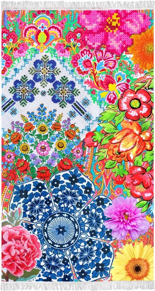 Happiness serviette de plage Zaira 100 x 180 cm velours