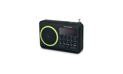 Radio portable FM METRONIC 477202 vert et noir