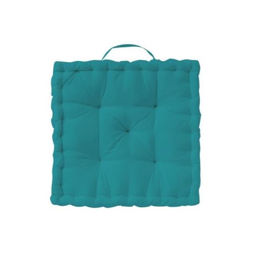 today coussin de sol coton - 50 x 50 x 12 cm - mer du sud