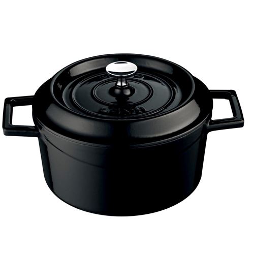 Cocotte Poêle à Frire LAVA en Fonte Noir Ø 32 cm Combisteel