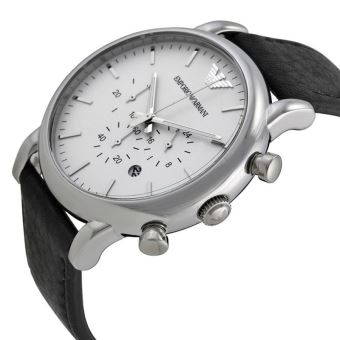 Emporio armani luigi chronograph black dial men's watch shop