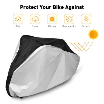 Housse Vélo Extérieure Pour 2 Vélos - Tissu Oxford 210D Imperméable, Anti-UV - Protection Pluie, Neige, Poussière - 2