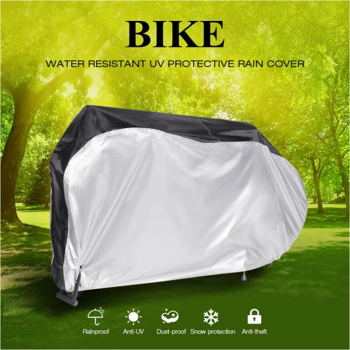 TIMIFIS Housse de Vélo Extérieure Imperméable Housses de Vélo Pluie Soleil UV Poussière Coupe-Vent avec Trou de Verrouillage pour Vélo Électrique de Montagne Route 2 Ou 3 Vélos - Été