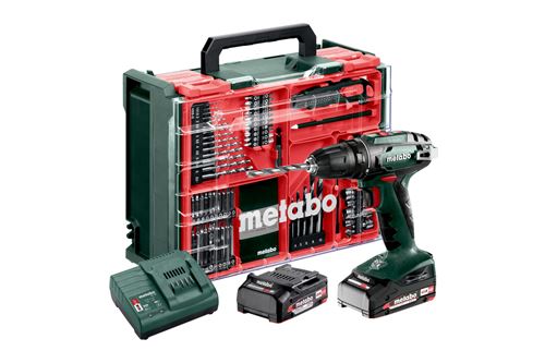 Non Communiqué Perceuse-Visseuse Sans Fil 18V Bs18 - Metabo - Avec 2 Batteries 18V 2,0 Ah - Chargeur Et Coffret D'accessoires - 602207710