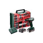 Perceuse-visseuse sans fil 18V BS18 - METABO - avec 2 batteries 18V 2,0 Ah - chargeur et coffret d'accessoires - 602207710