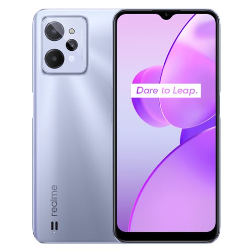 Realme C31 - 4G smartphone - double SIM - RAM 3 Go / Mémoire interne 32 Go - microSD slot - 6.51 - 1600 x 720 pixels (60 Hz) - 3 x caméras arrière 13 MP, 2 MP, 0,3 MP - front camera 5 MP - argent clair