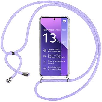 Coque De Protection TPU Avec Cordon Pour Xiaomi Redmi Note 11 Pro / Pro Plus - Transparente - Neuf