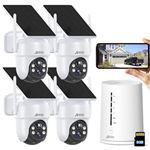 ANRAN Kit Caméra de Surveillance Sans fil 4MP+Carte sd 64G Blanc
