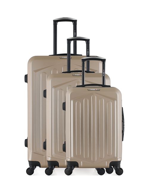 Non Communiqué Beige Set De 3 Valises Rigides Hagen