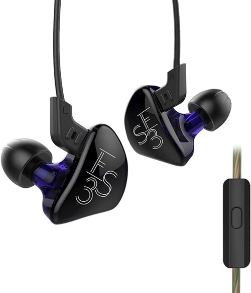 Écouteurs intra-auriculaires filaires KZ ES3 violet