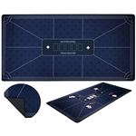 Tapis De Poker Professionnel 180x90 Cm Pour 10 Joueurs - Portable Avec Sac De Transport (Bleu)