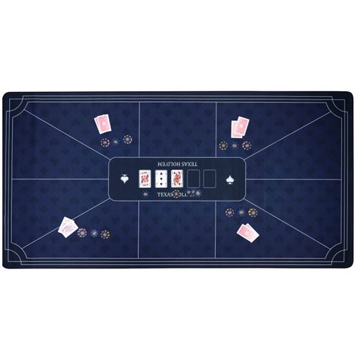 Relaxdays Tapis De Poker Texas Hold'em 180x90 Cm Vert – Antidérapant, Résistant Et Prêt Pour Vos Soirées Entre Amis !